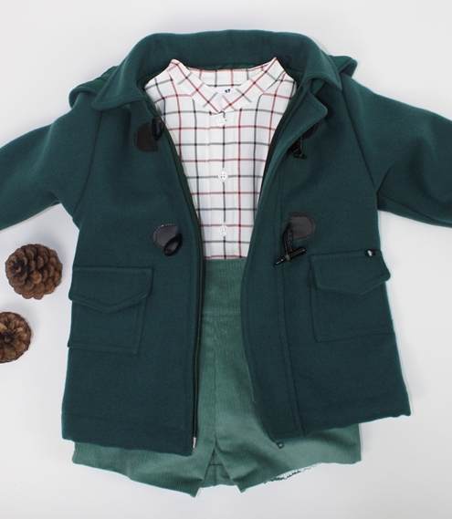 Green corduroy look