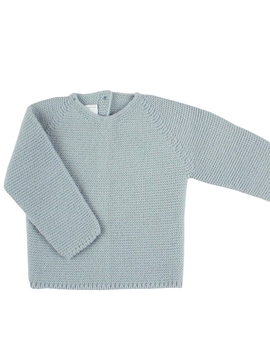 Grey thick knit baby sweater