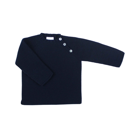 Jersey de punto azul marino