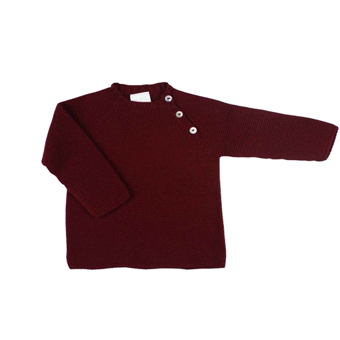 Thick knit burgundy sweater