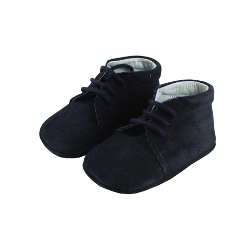 lace up boots suede shoes Navy blue