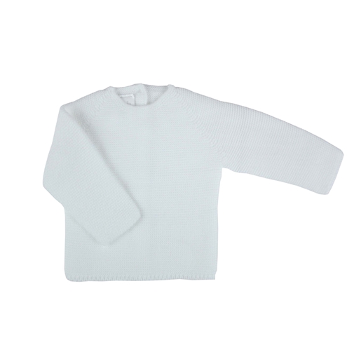 Jersey punto bobo blanco de bebé 