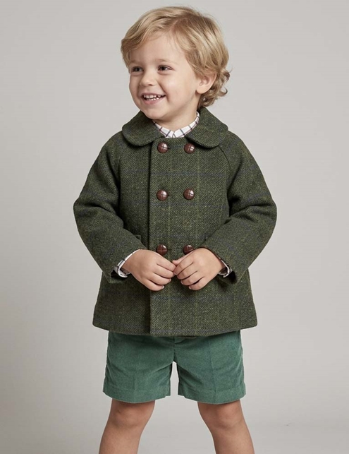 chaquetón verde cruzado