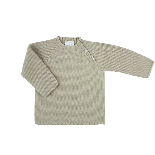 Jersey botones arena punto bobo