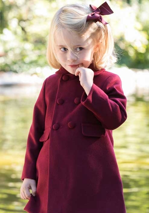 burgundy coat