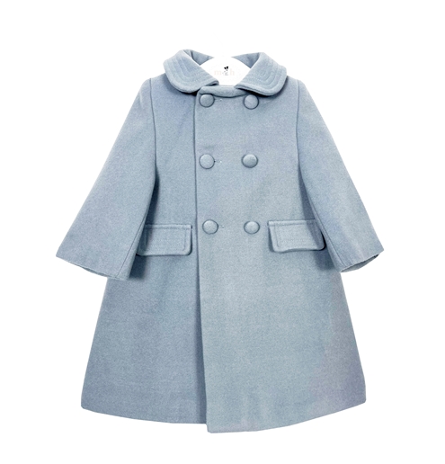 Medium blue coat with buttons