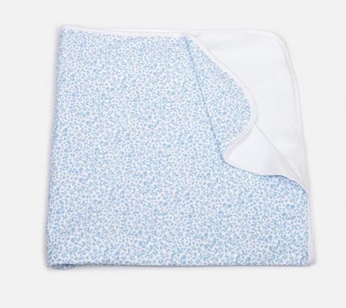 blue flowers swaddle