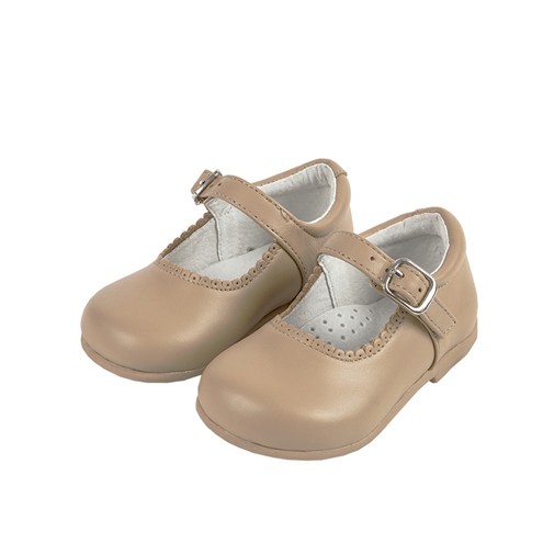 Mary Jane beige shoe leather