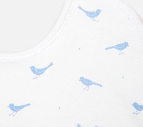 blue birds bib