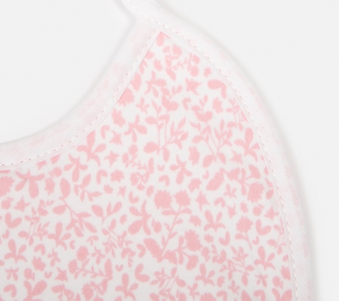 pink leaves bib