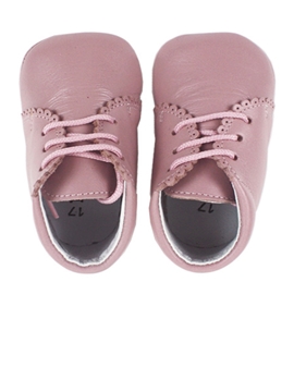 Pink boots soft leather baby shoes