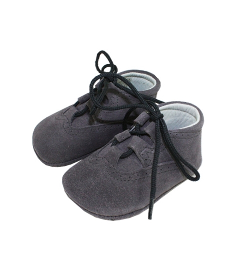 Wales grey suede baby boots