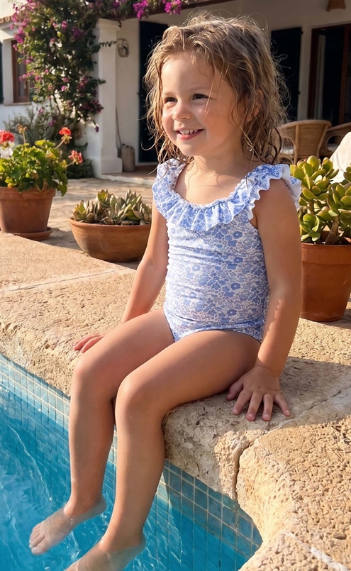 bañador azu flores