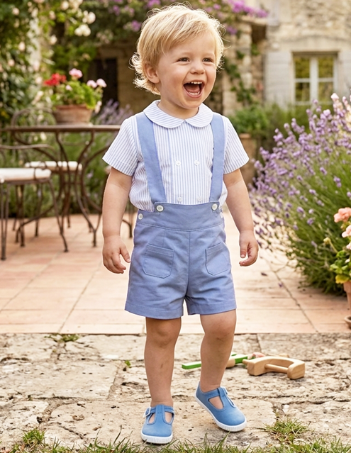 blue bermuda braces boy