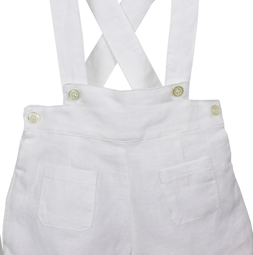 short braces linen white