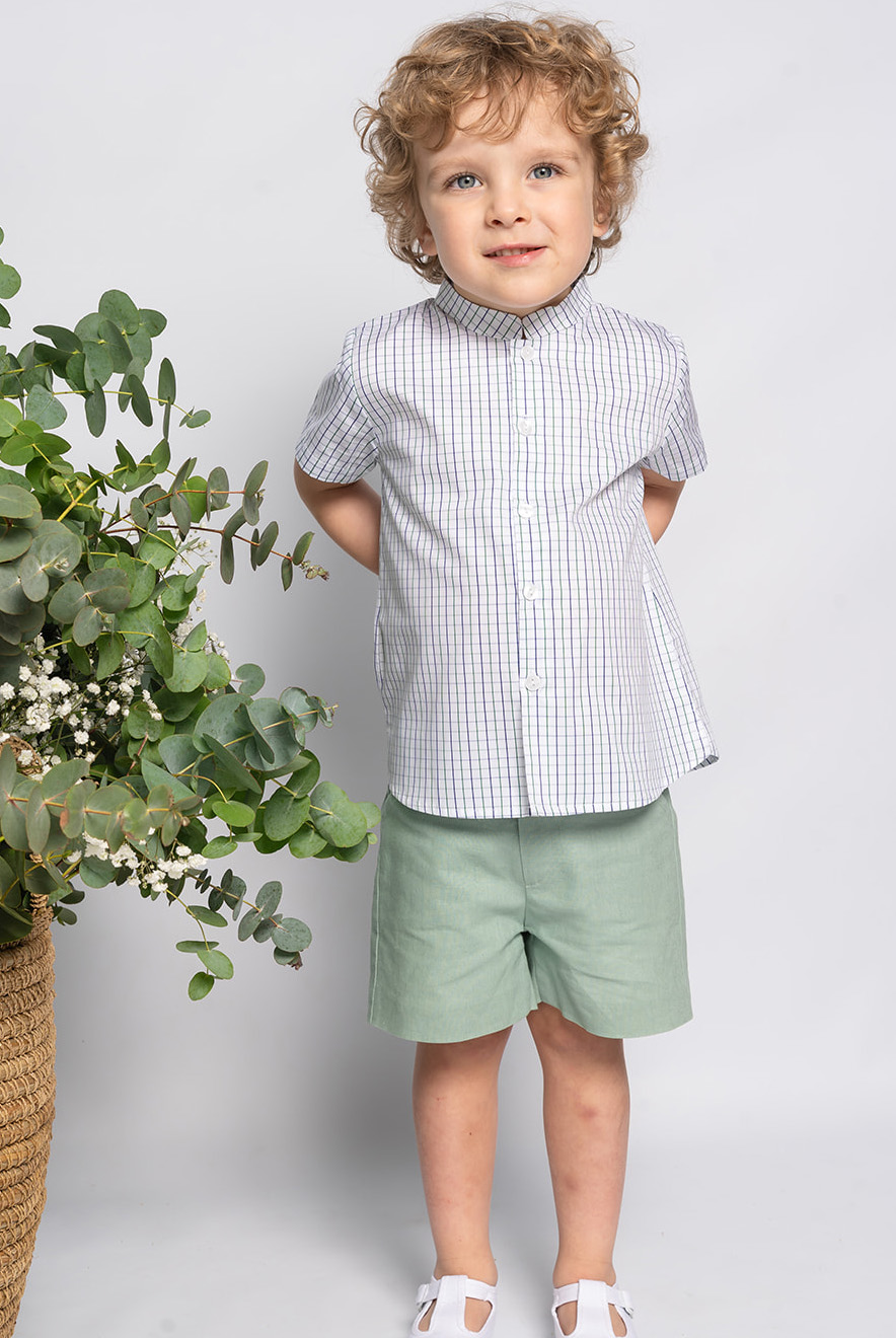 bermuda lino verde niño