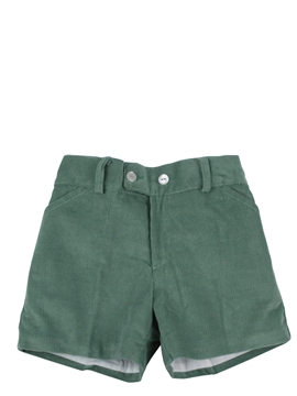 Toddler boy bermuda shorts green corduroy