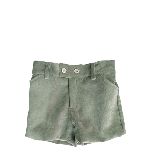 Toddler boy bermuda shorts green corduroy 