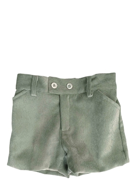 Toddler boy bermuda shorts green corduroy