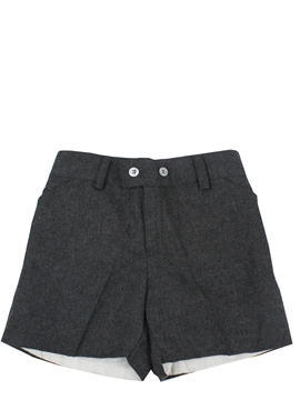 Toddler boy bermuda shorts in gray flannel