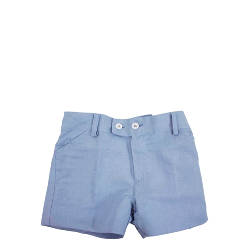 Short medium blu linen