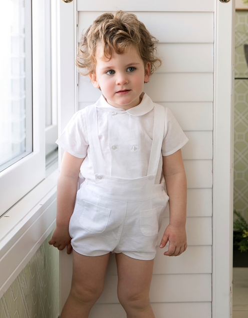 bermuda braces short white