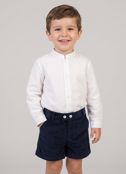navy blue corduroy bermuda