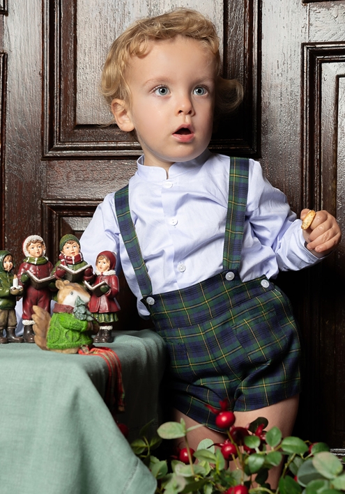 tartan bermuda braces