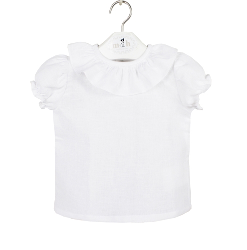 Blusa bebé blanca lino