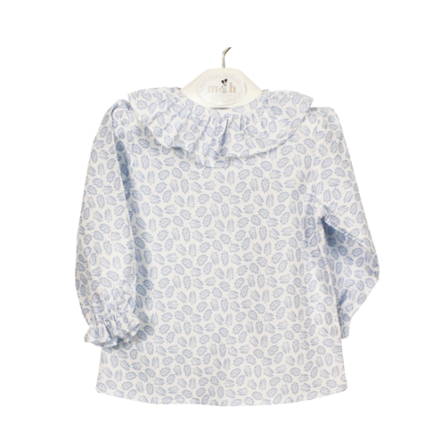 blue pattern blouse