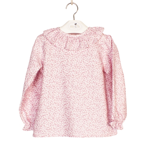 blusa rosa flores