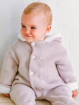 buzo punto bebé beige