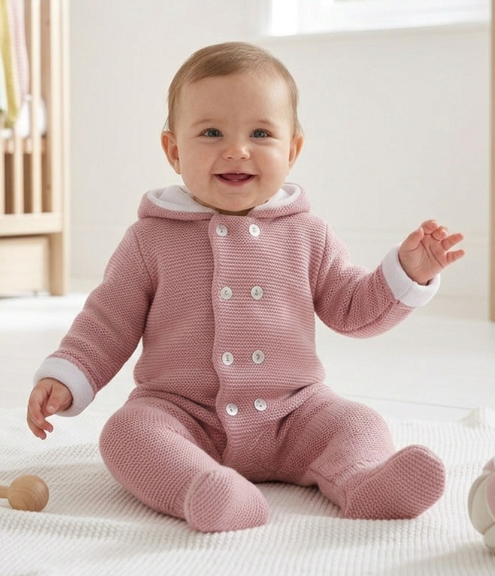pastel pink baby knit
