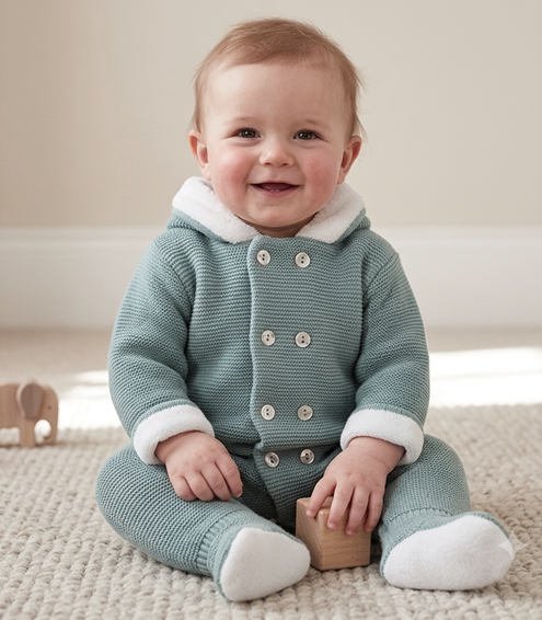 green knit baby