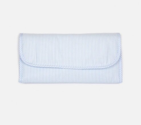 diaper changer blue stripes