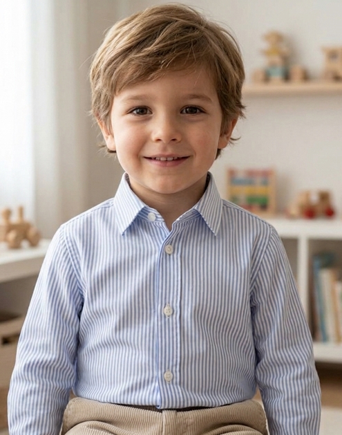 blue stripes shirt