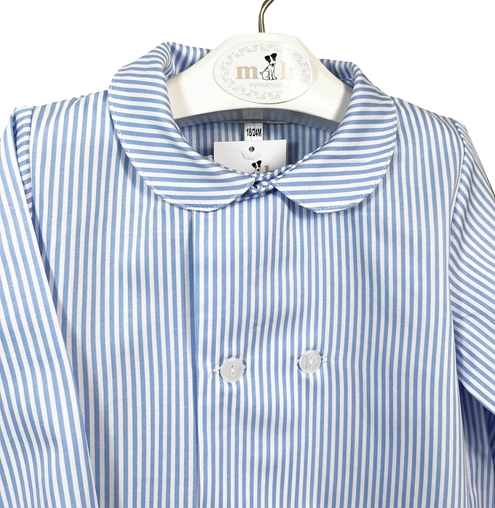 duoble buttoning shirt blue stripes