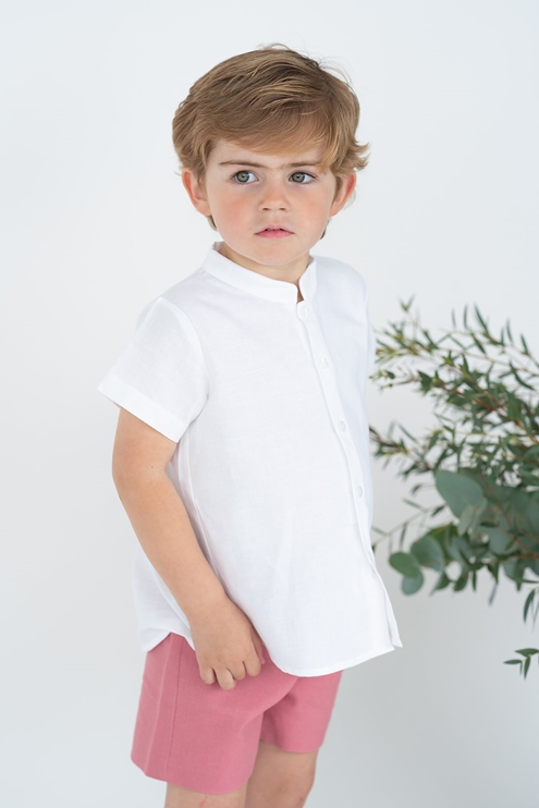 camisa lino blanca mao