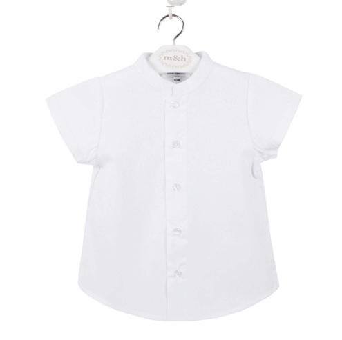 Mao shirt linen white