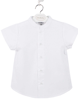 Mao shirt linen white