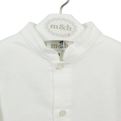 mao collar shirt off white