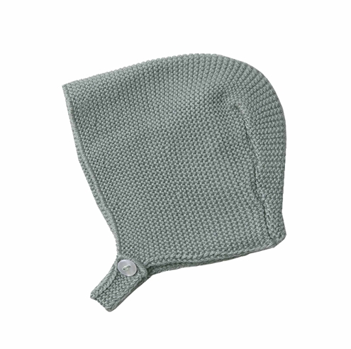 Aquarelle green baby knit bonnet