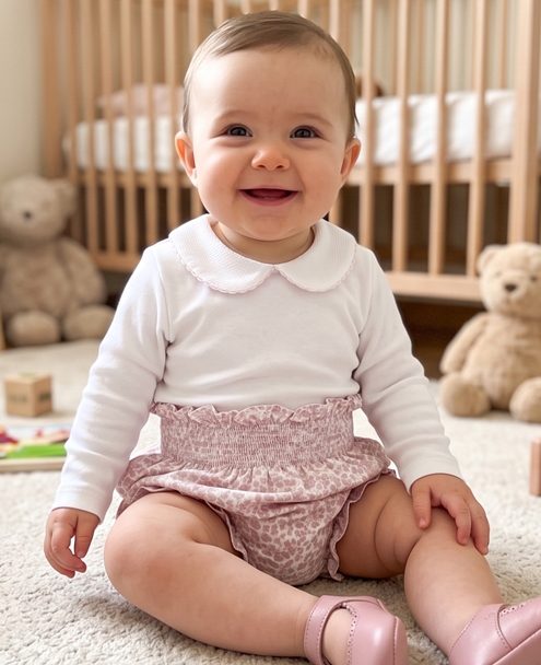 body cotton white and pique in pink