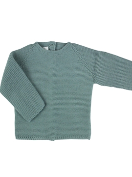Aquarelle green knit baby sweater m&h