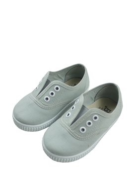 grey canvas without laces