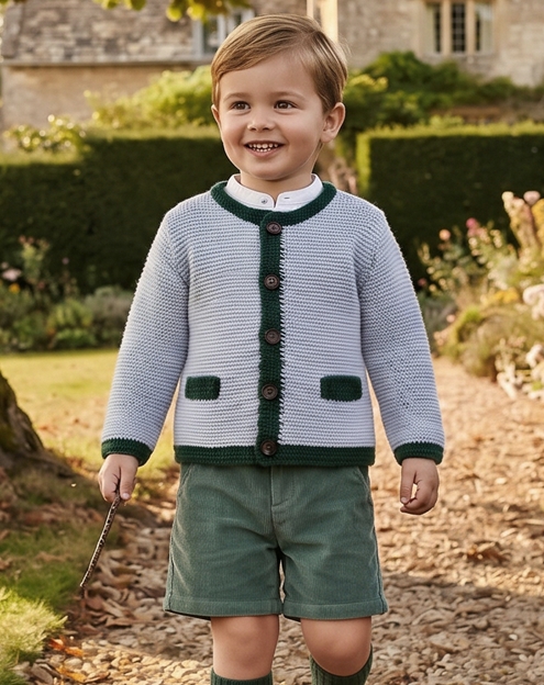 chaqueta austriaca gris y verde