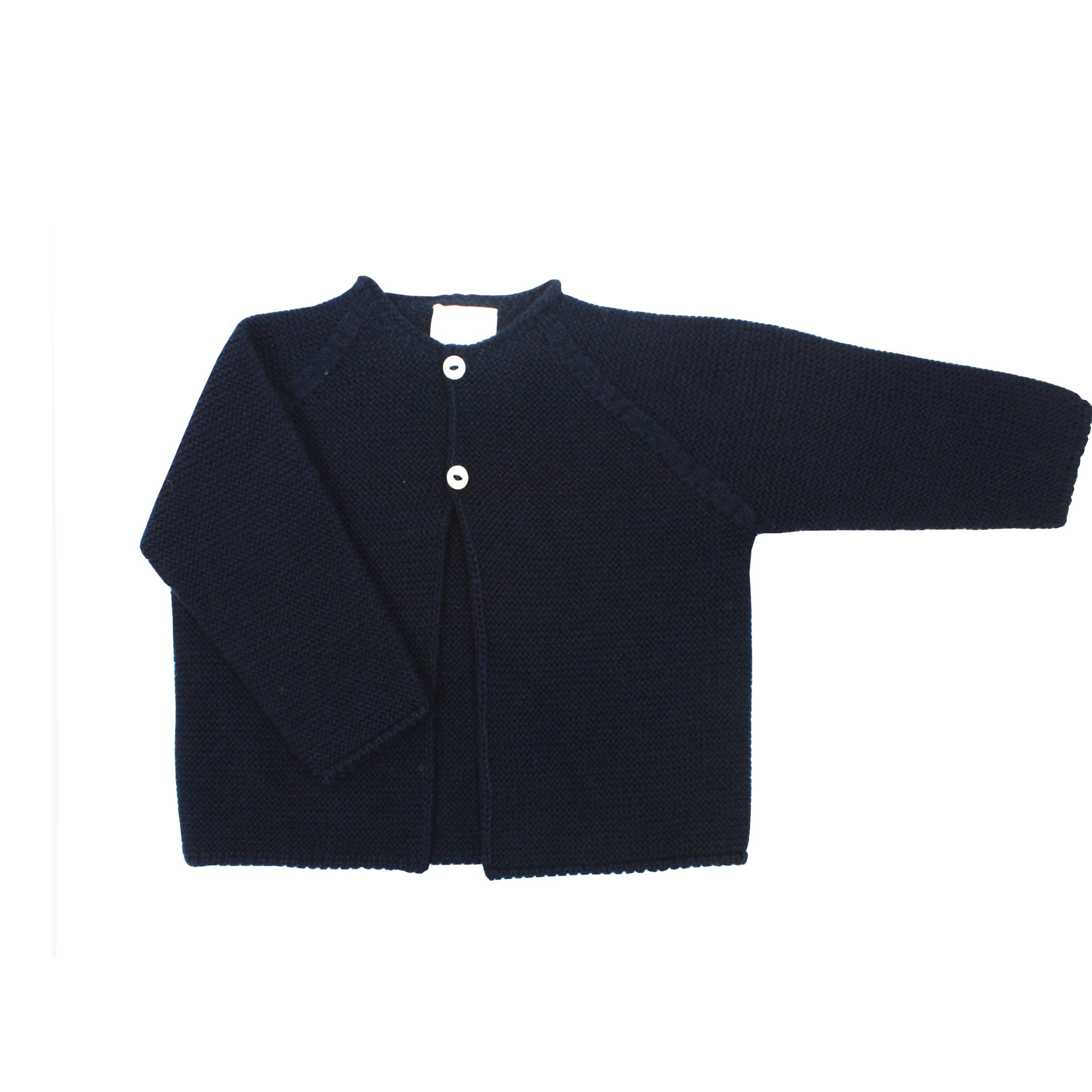 Chaqueta bebe larga punto bobo marino m&h