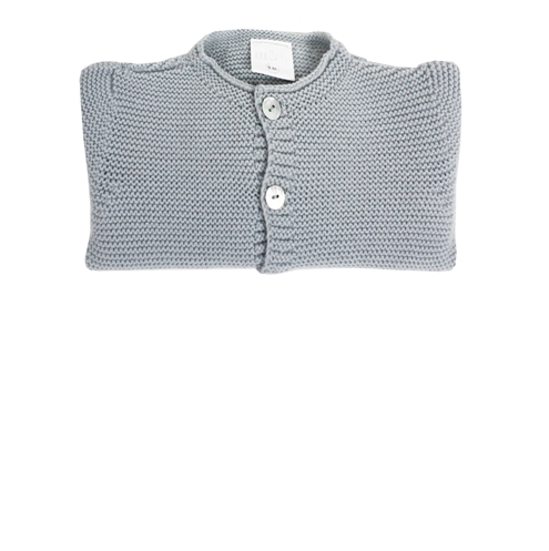 Chaqueta botones punto bobo gris
