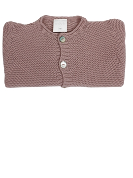 Chaqueta botones punto bobo rosa palo