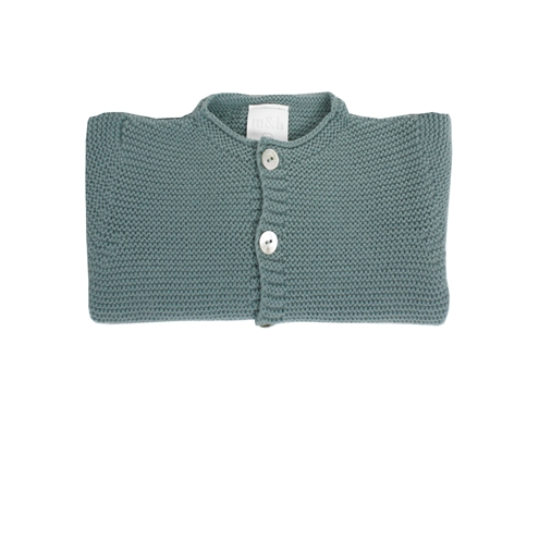 Chaqueta botones punto bobo verde agua